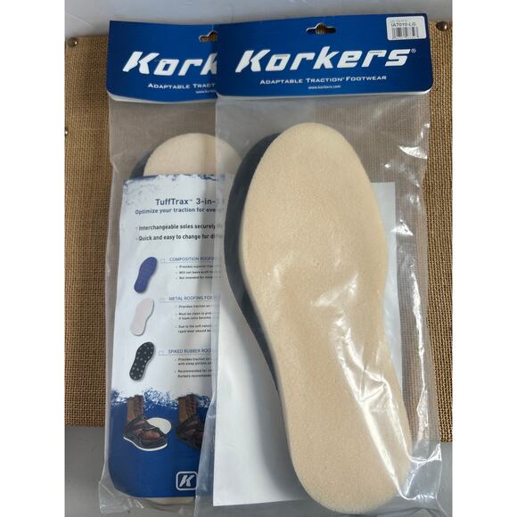 Korkers TuffTrax 3‑in‑1 Overshoe Soles Pack of 2 Large (Men’s US 10–11.5) New - Picture 1 of 4